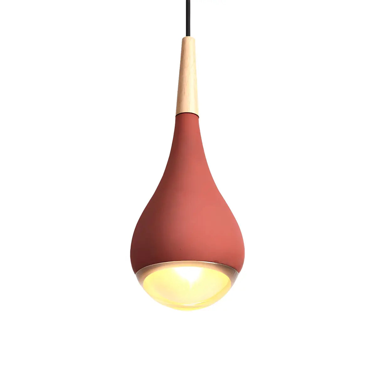 Nordic Modern Ceramic Teardrop Green Pendant Light