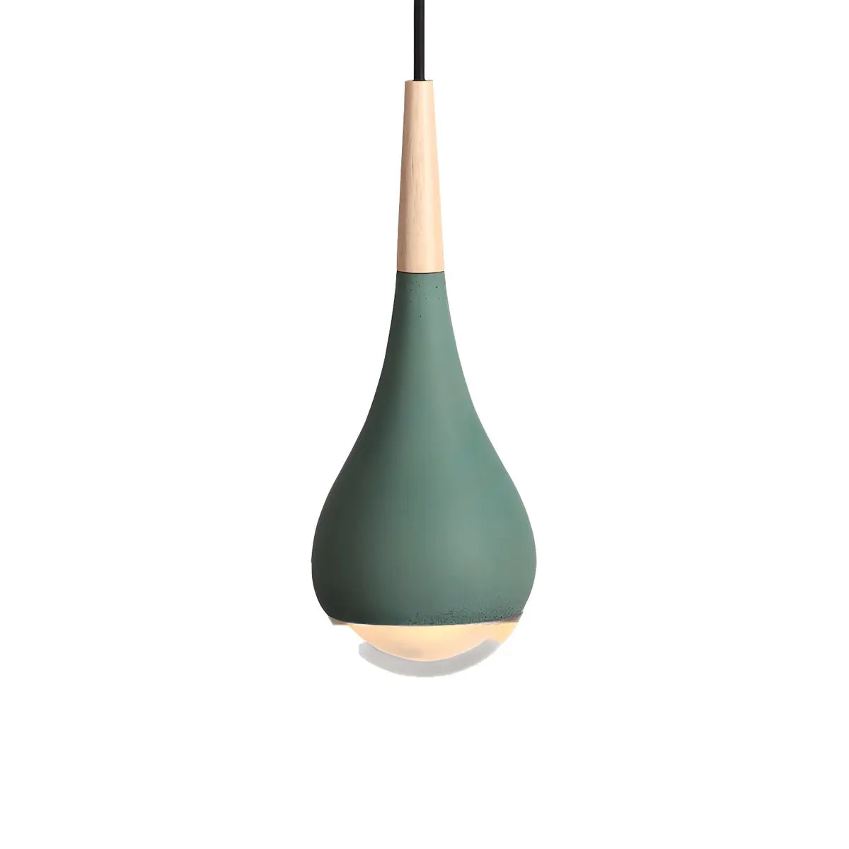 Nordic Modern Ceramic Teardrop Green Pendant Light