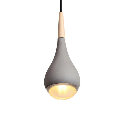 Nordic Modern Ceramic Teardrop Green Pendant Light