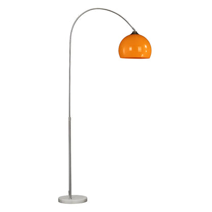 Orange Dome Modern Arched Metal LED Floor Light