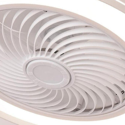 Simple Flush Mount Bladeless Ceiling Fan with Light