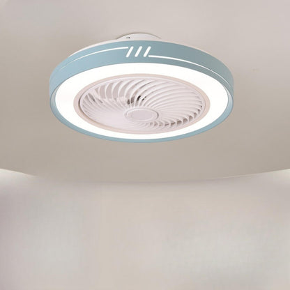 Simple Flush Mount Bladeless Ceiling Fan with Light