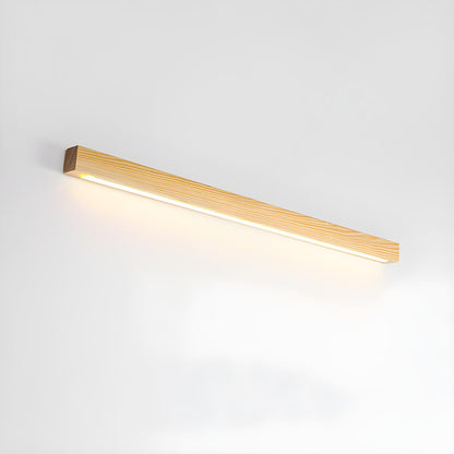 Simple Linear Wooden LED Wall Mount Light Fixture