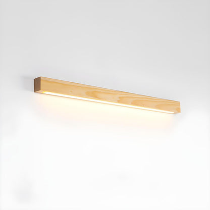 Simple Linear Wooden LED Wall Mount Light Fixture