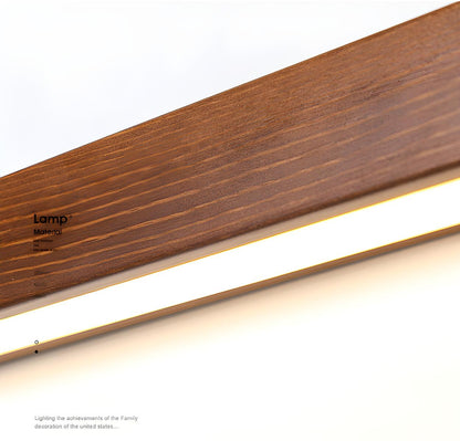 Simple Linear Wooden LED Wall Mount Light Fixture