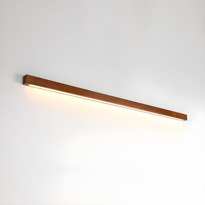 Simple Linear Wooden LED Wall Mount Light Fixture