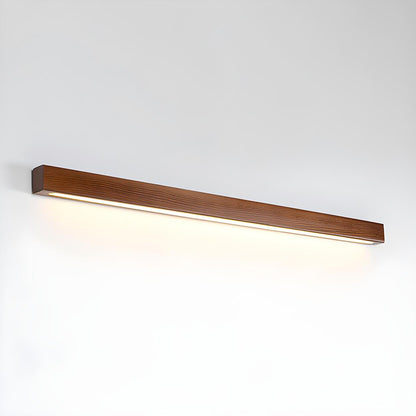 Simple Linear Wooden LED Wall Mount Light Fixture