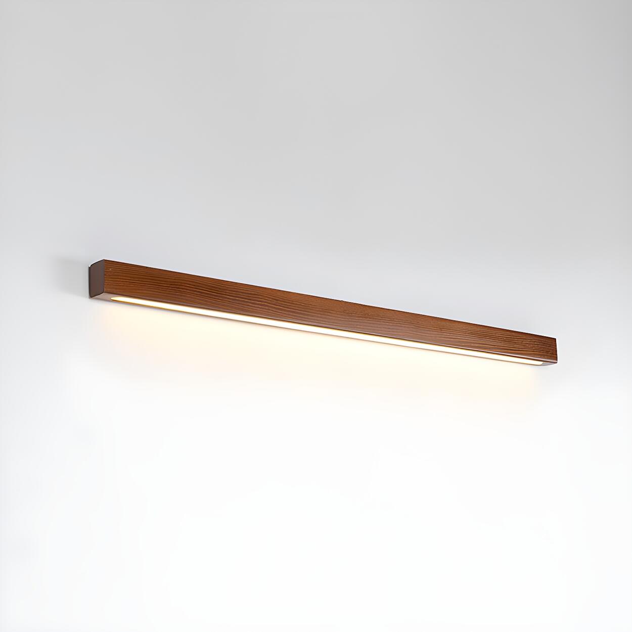 Simple Linear Wooden LED Wall Mount Light Fixture