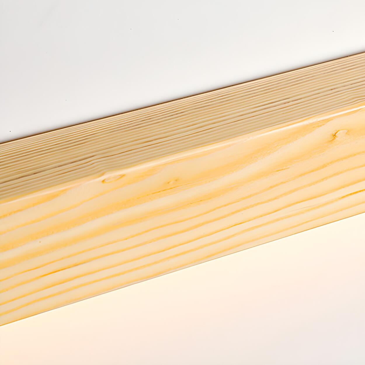 Simple Linear Wooden LED Wall Mount Light Fixture