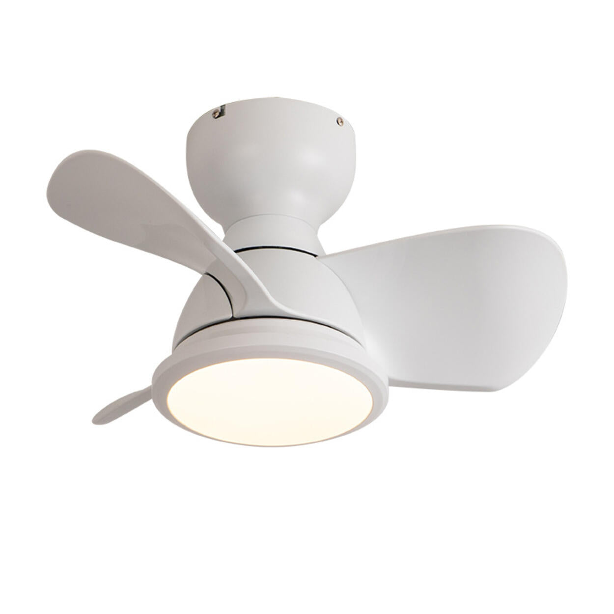 Simple Mini Flush Modern 3 Blade Ceiling Fan with Light