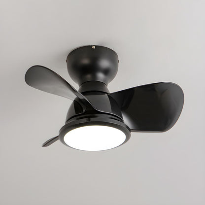 Simple Mini Flush Modern 3 Blade Ceiling Fan with Light