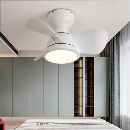 Simple Mini Flush Modern 3 Blade Ceiling Fan with Light