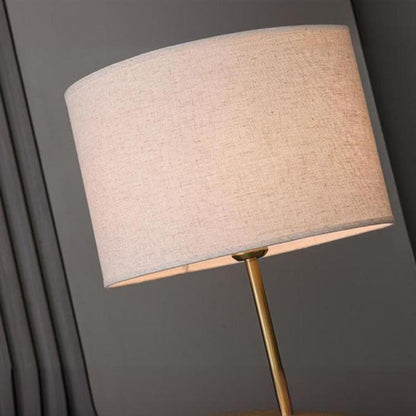 Simple Modern Drum Shade Gold and Black Floor Lamp