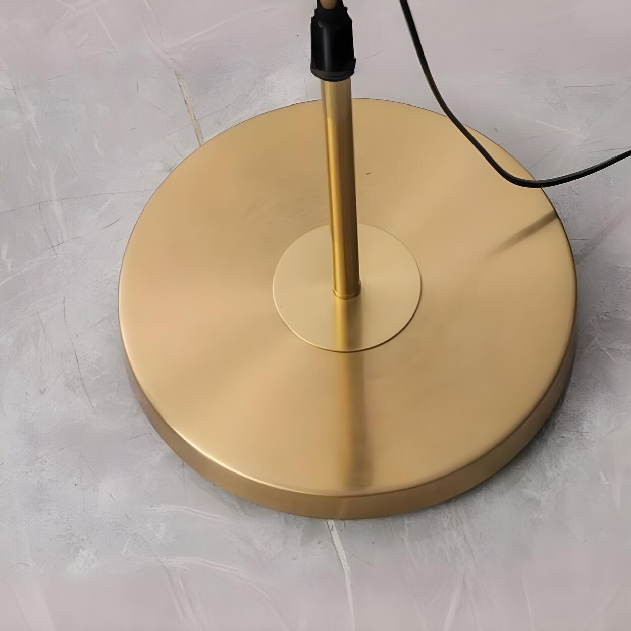 Simple Modern Drum Shade Gold and Black Floor Lamp