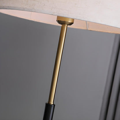 Simple Modern Drum Shade Gold and Black Floor Lamp