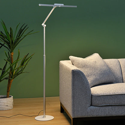 Sleek Modern Sliver Linear Adjustable LED Floor Lamp