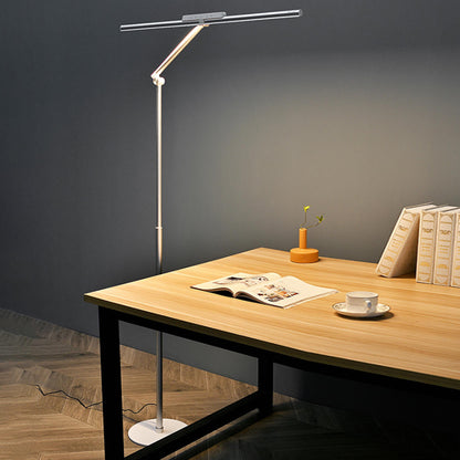 Sleek Modern Sliver Linear Adjustable LED Floor Lamp