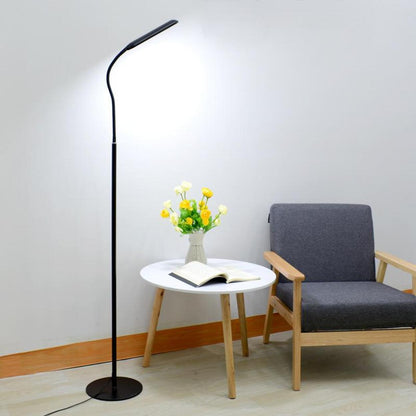 Slim Black Gooseneck Design LED Metal Floor Lamp