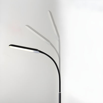 Slim Black Gooseneck Design LED Metal Floor Lamp