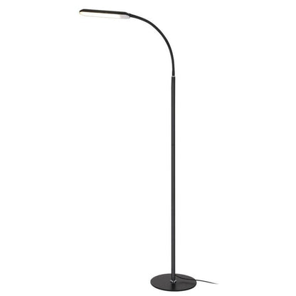 Slim Black Gooseneck Design LED Metal Floor Lamp