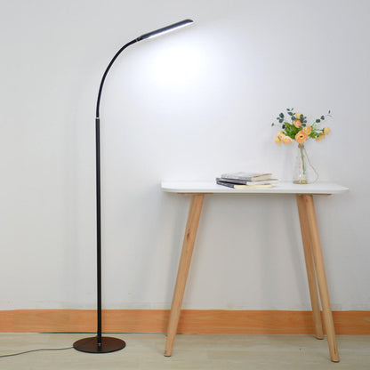 Slim Black Gooseneck Design LED Metal Floor Lamp