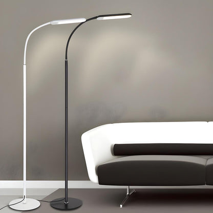 Slim Black Gooseneck Design LED Metal Floor Lamp