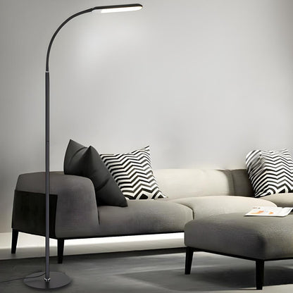 Slim Black Gooseneck Design LED Metal Floor Lamp