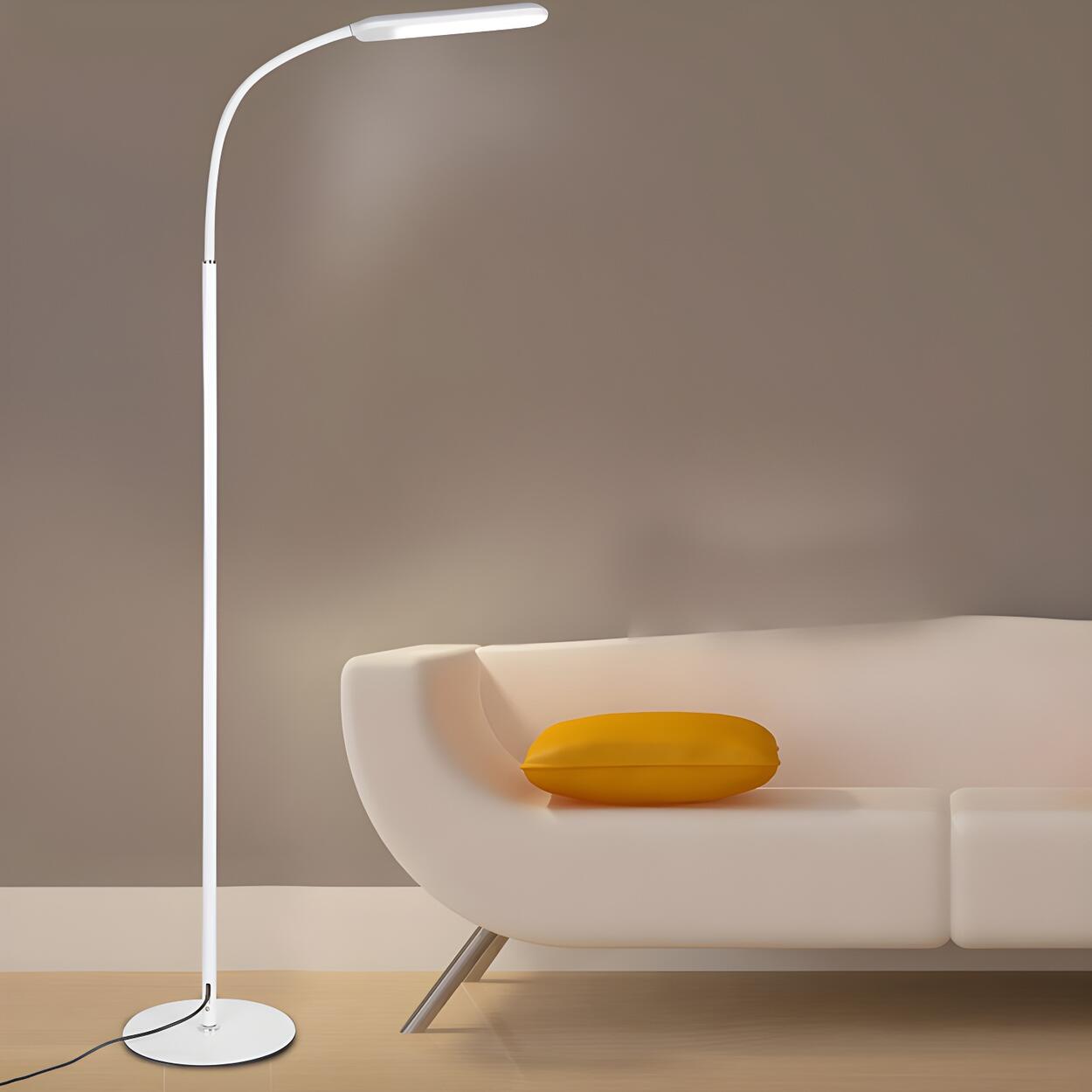 Slim Black Gooseneck Design LED Metal Floor Lamp