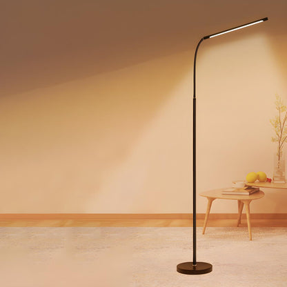 Slim Black Linear Metal Living Room LED Floor Lamp