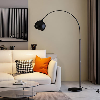 Stylish Adjustable Chrome Dome and Arc Floor Lamp