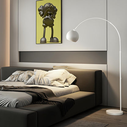 Stylish Adjustable Chrome Dome and Arc Floor Lamp