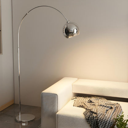 Stylish Adjustable Chrome Dome and Arc Floor Lamp