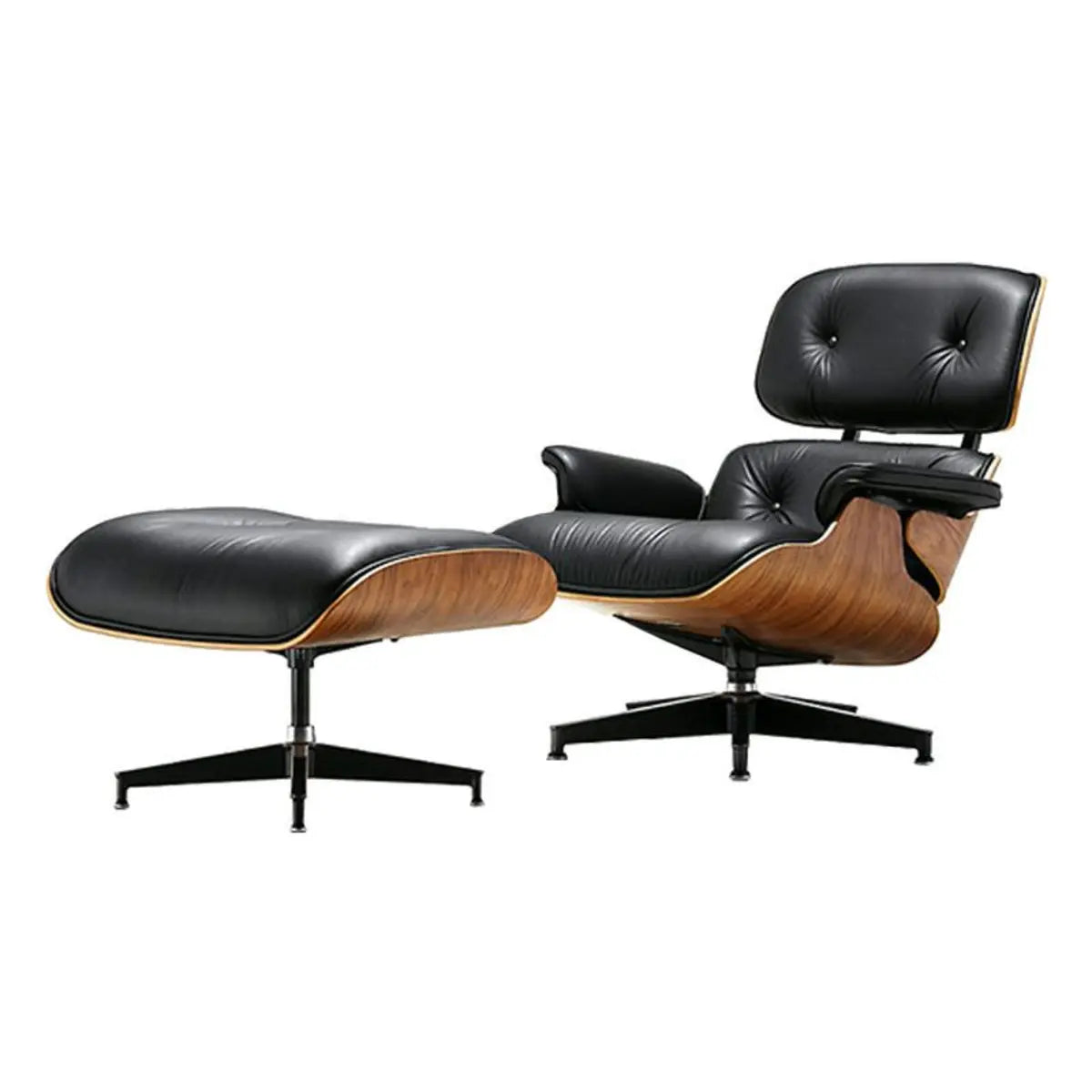 Swivel Water Resistant Leather Star Base Lounge Chair