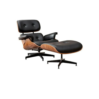 Swivel Water Resistant Leather Star Base Lounge Chair