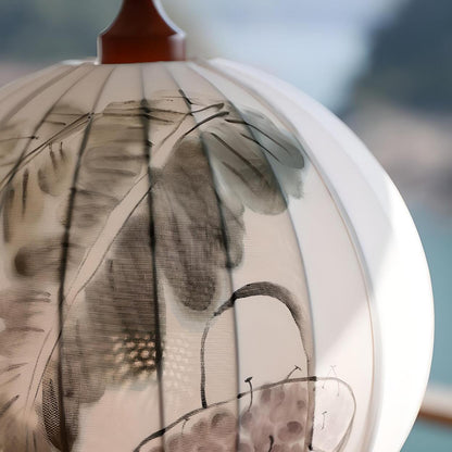 Traditional Round Paper Lantern Globe Pendant Light