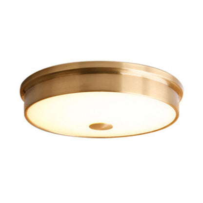 Trendy Gold Circle Metal LED Flush Mount Ceiling Light