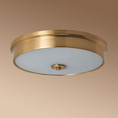 Trendy Gold Circle Metal LED Flush Mount Ceiling Light