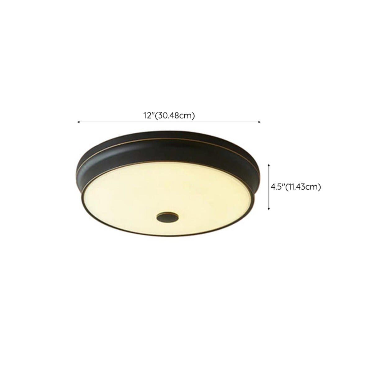 Trendy Gold Circle Metal LED Flush Mount Ceiling Light