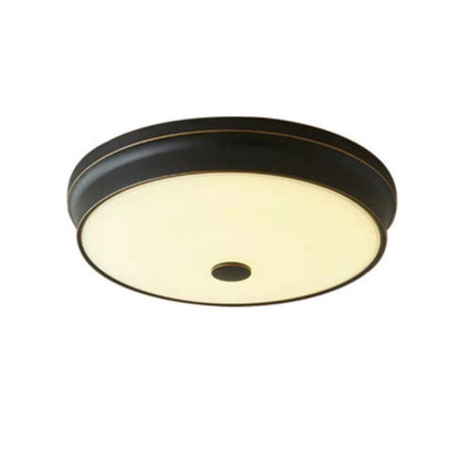 Trendy Gold Circle Metal LED Flush Mount Ceiling Light