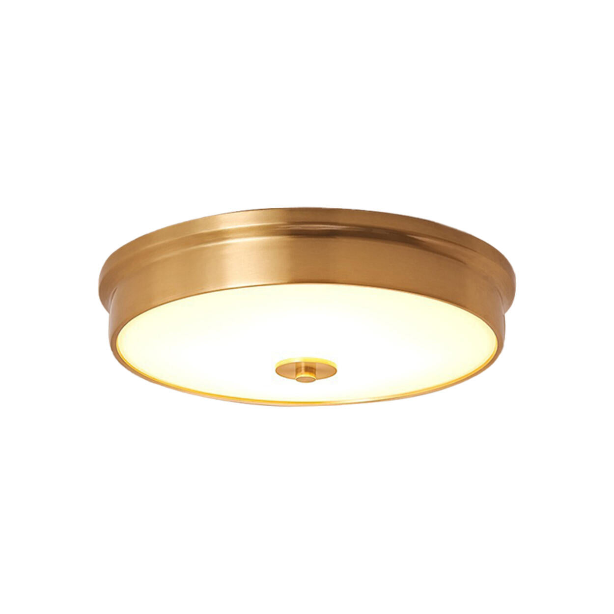 Trendy Gold Circle Metal LED Flush Mount Ceiling Light