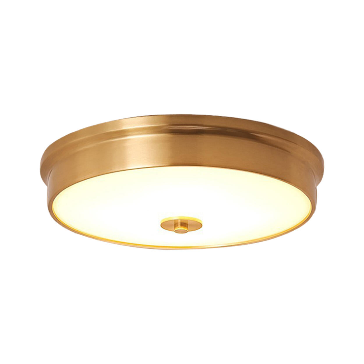 Trendy Gold Circle Metal LED Flush Mount Ceiling Light