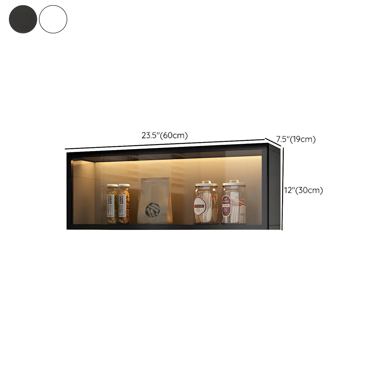 Wall-Mount Kitchen Glass Storage China Cabinets White