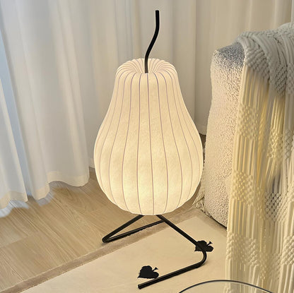 White Modern Pear-Shaped Metal LED Floor Lamp